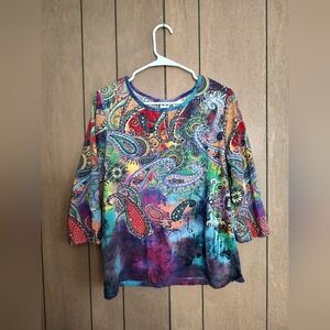 Colorful Paisley Top